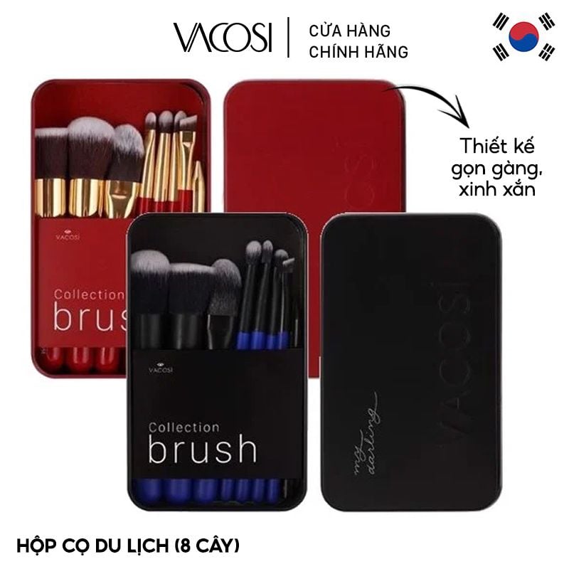 Hộp Cọ Du Lịch - Vacosi Travel Box (8 cây)