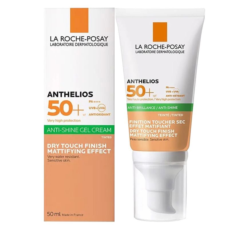 Kem Chống Nắng La Roche-Posay Kiểm Soát Dầu Nâng Tông Anthelios Tinted Anti-Shine Gel Cream Dry Touch Finish SPF50+ 50ml
