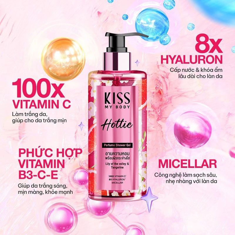 Sữa Tắm Hương Nước Hoa Kiss My Body Perfume Shower Gel 380ml