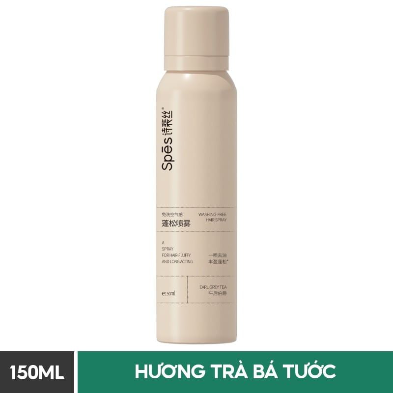 Dầu Gội Khô Làm Sạch, Tóc Bồng Bềnh, Không Bết Tóc SPES Washing-free Hair Spray 150ml