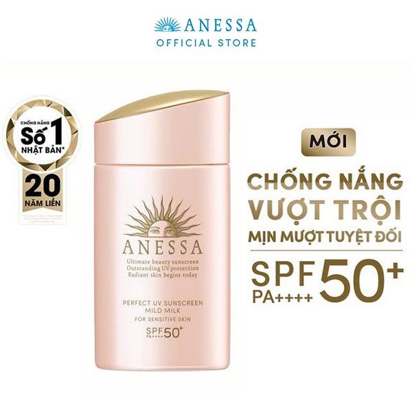 Kem Chống Nắng Dạng Sữa Dịu Nhẹ Cho Da Dễ Kích Ứng Anessa Perfect UV Sunscreen Mild Milk A SPF 50+/PA++++