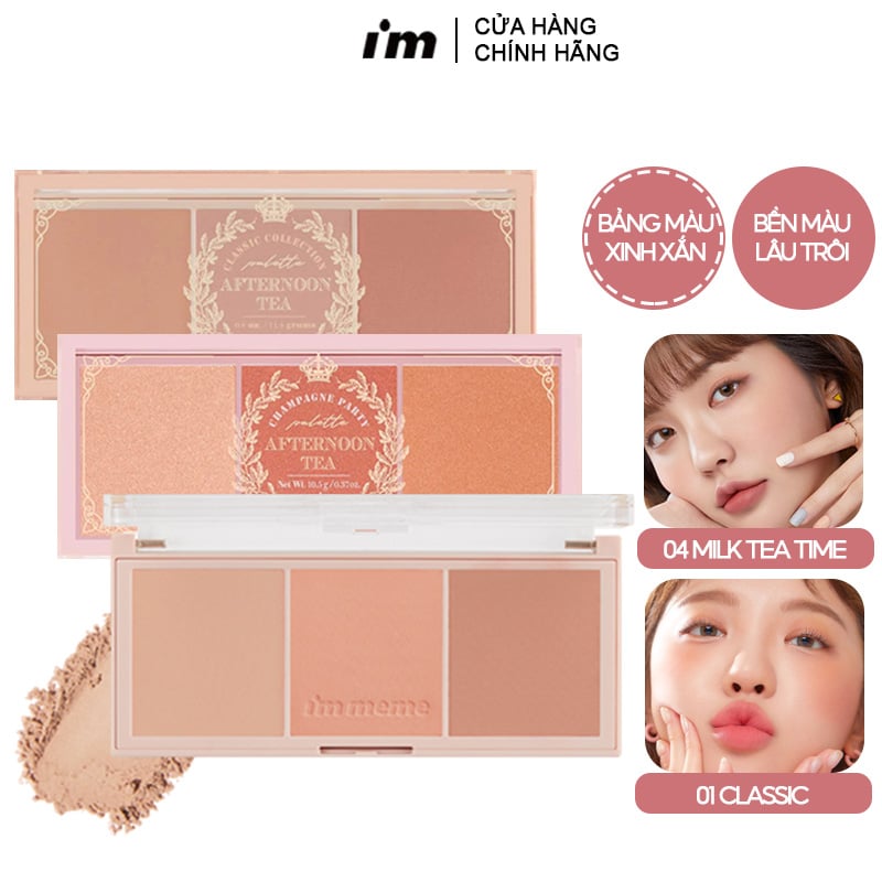 Phấn Má Hồng Đa Năng 3 Ô Màu I'm I'm Afternoon Tea Blusher Palette