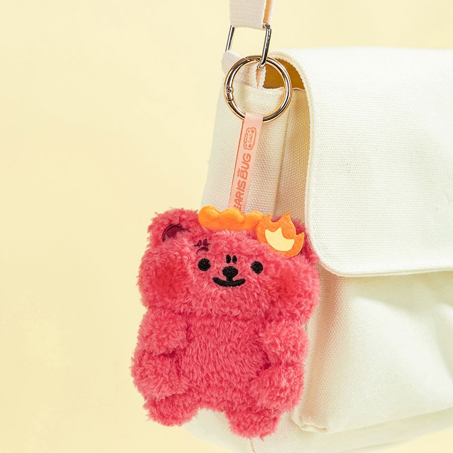 Móc Khóa Gấu Bông BearisBug Core Plush Keychain – Red Warmth - Q409