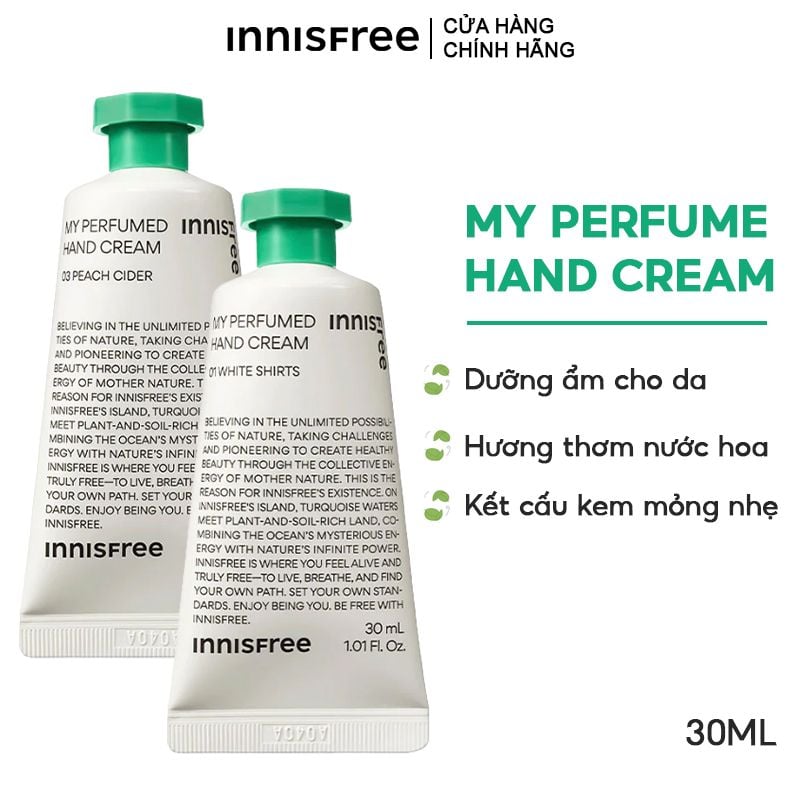 Kem Dưỡng Da Tay Hương Nước Hoa Innisfree My Perfume Hand Cream 30ml