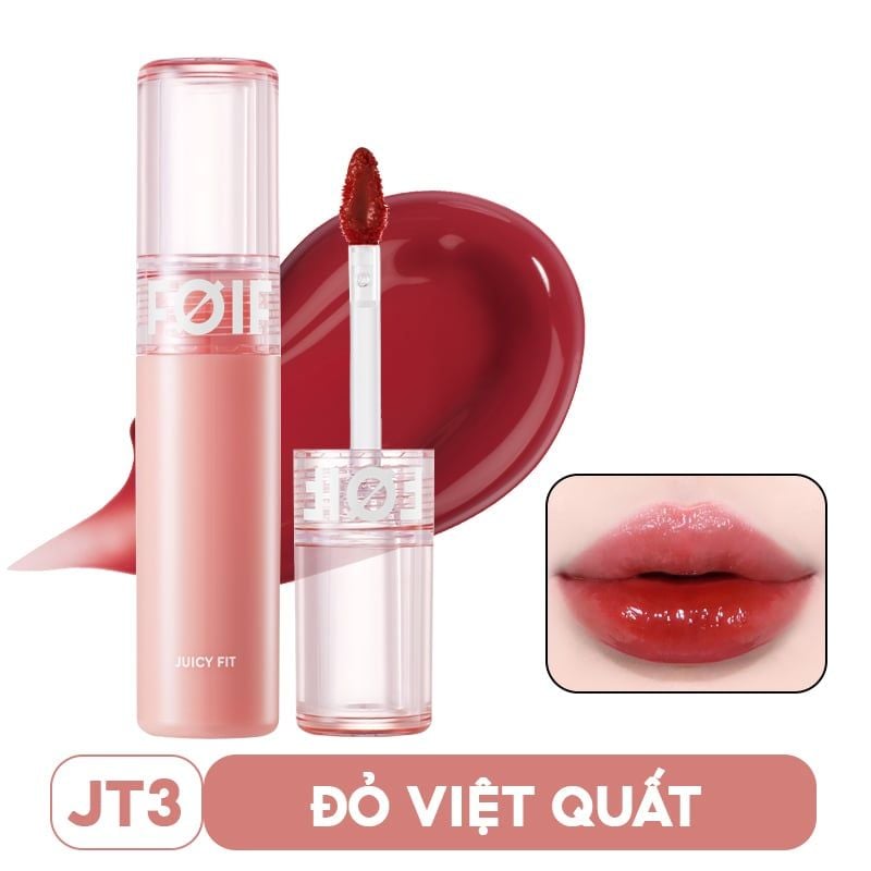 Son Tint Bóng Thuần Chay, Ẩm Mọng, Bền Màu FOIF Juicy Fit Tint