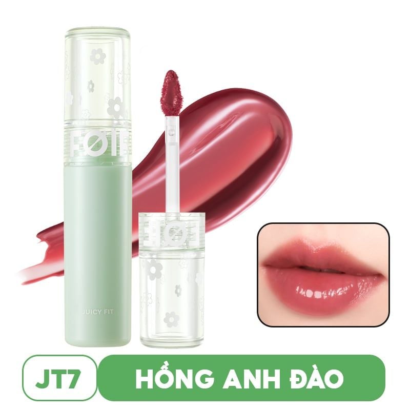 Son Tint Bóng Thuần Chay, Ẩm Mọng, Bền Màu FOIF Juicy Fit Tint