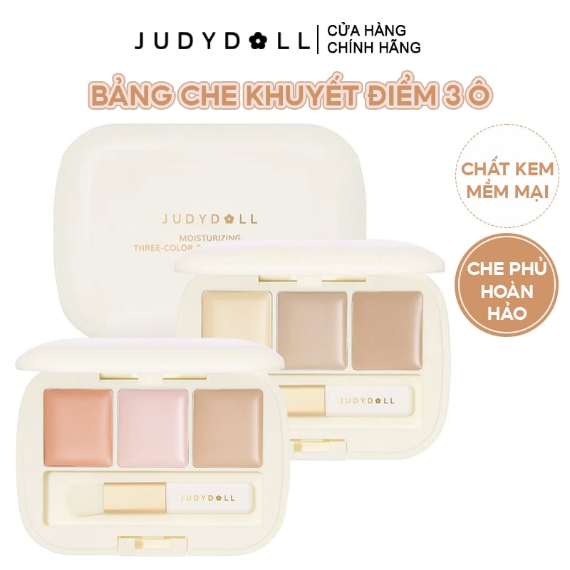 Bảng Che Khuyết Điểm 3 Ô Judydoll Three-Color Concealer Palette 2.7g