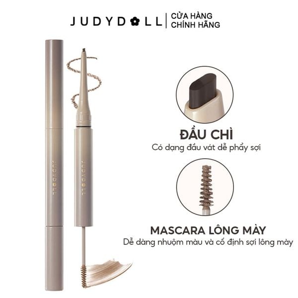  Chì Kẻ Mày Judydoll 2 Đầu Sắc Nét, Lâu Trôi Duo Eyebrow Pencil 