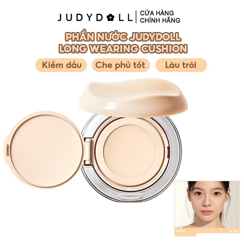 Phấn Nước Kiềm Dầu, Che Phủ Tốt Judydoll Long Wearing Cushion 14g