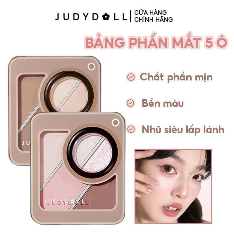 Bảng Phấn Mắt Đa Năng 5 Ô Judydoll Multi 5-Color Palette 4,5g