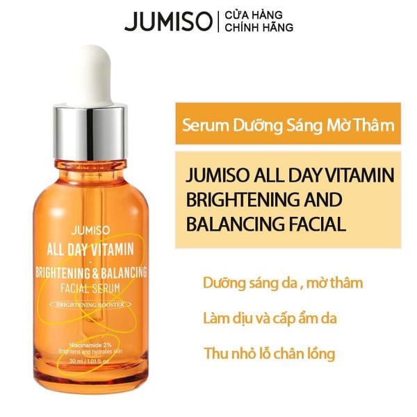  Serum Jumiso Dưỡng Sáng Mờ Thâm All Day Vitamin Brightening And Balancing Facial Serum 30ml 