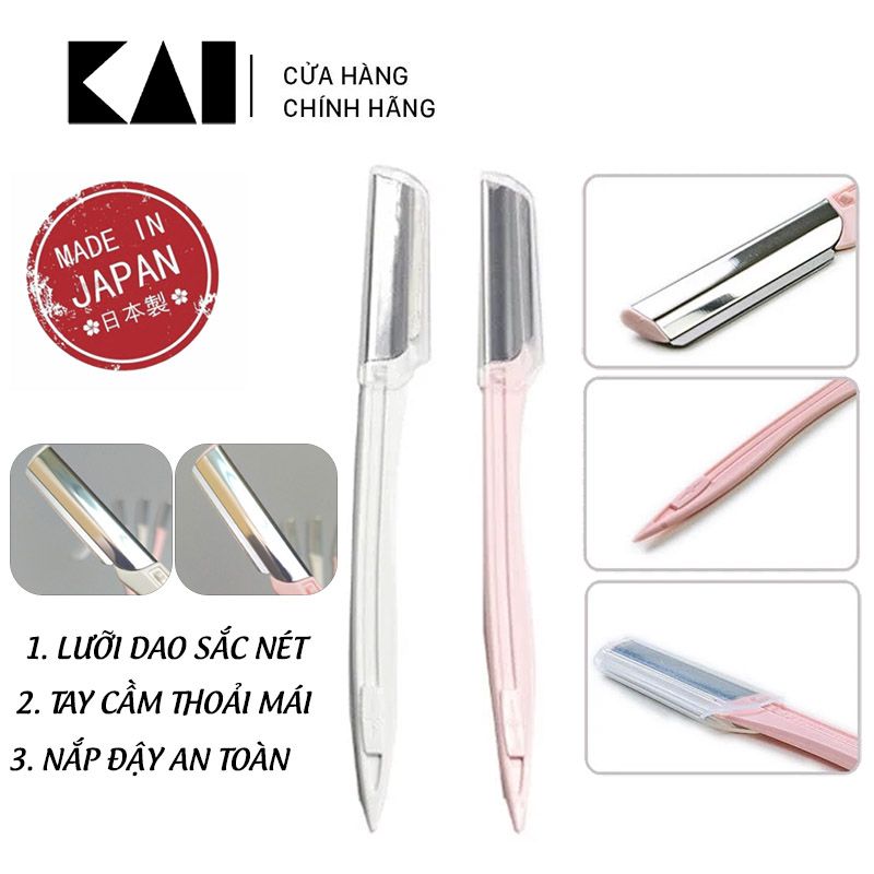 [Set 4 Cây] Dao Cạo Lông Mặt Thân Kim Loại Kai Razor Beauty