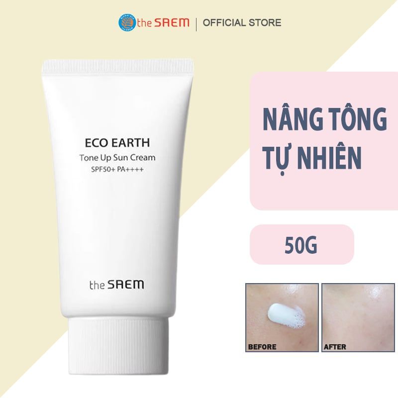 Kem Chống Nắng Nâng Tông Tự Nhiên The Saem Tone Up Sun Cream SPF50 +/PA ++++ 50g