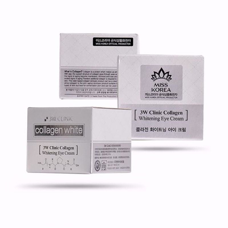 Kem Dưỡng Vùng Mắt 3W Clinic Trắng Da Collagen Whitening Eye Cream 35ml