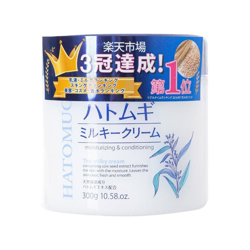 Kem Dưỡng Ẩm, Làm Sáng Da Chiết Xuất Hạt Ý Dĩ Hatomugi Moisturizing & Conditioning The Milky Cream 300g