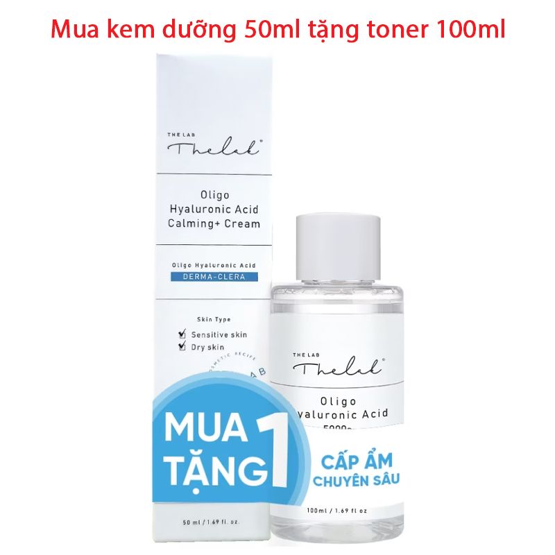 Kem Dưỡng Cấp Ẩm Làm Dịu Da THE LAB Oligo Hyaluronic Acid Calming + Cream 50ml