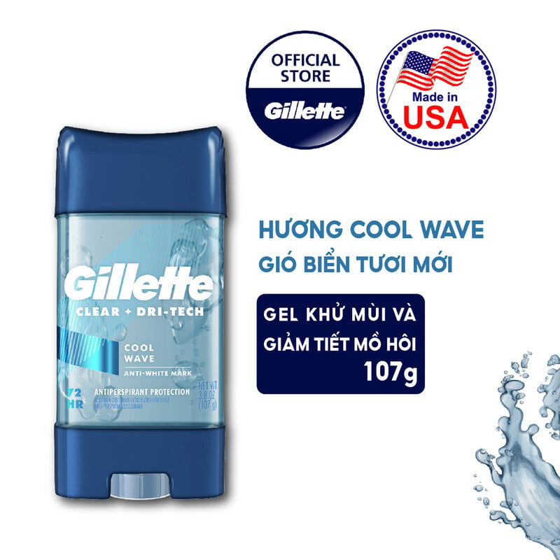 Lăn Khử Mùi Giảm Tiết Mồ Hôi Gillette Clear + Dri-Tech Anti-Perspirant – THẾ GIỚI SKINFOOD