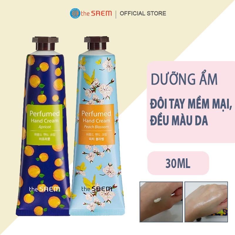 Kem Dưỡng Da Tay Dưỡng Ẩm Làm Mềm Mại, Đều Màu Da The Saem Perfumed Hand Cream 30ml