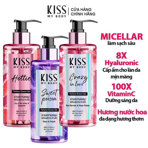 Sữa Tắm Sạch Sâu Hương Nước Hoa Kiss My Body Perfume Shower Gel 380ml