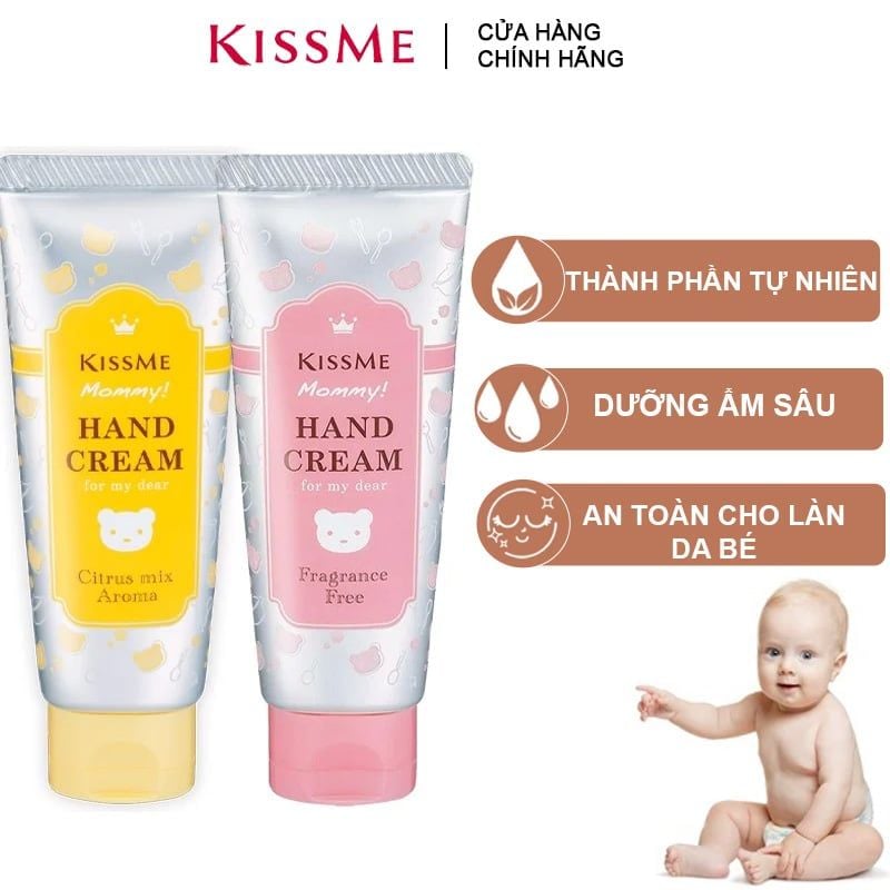 Kem Dưỡng Da Tay Cấp Ẩm Làm Da Mềm Mịn Dành Cho Trẻ Em Kissme Mommy Hand Cream 60g