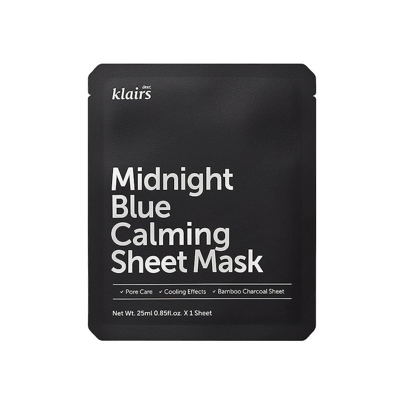 Mặt Nạ Làm Dịu, Giảm Kích Ứng, Phục Hồi Da Klairs Midnight Blue Calming Sheet Mask 25ml