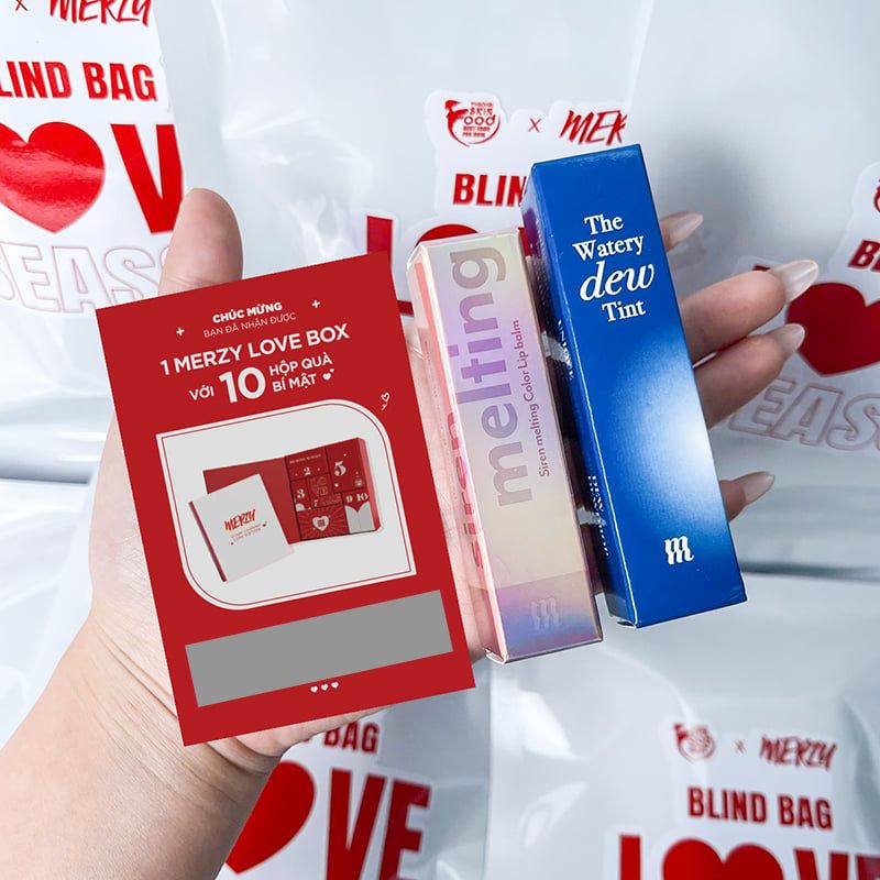 [New][BLIND BAG][MERZY BOX] Túi Mù Mỹ Phẩm, Hộp Quà Tặng Bất Ngờ Merzy Love Season Edition