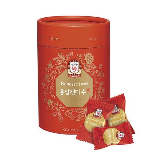 [Hộp 120g] Kẹo Hồng Sâm Không Đường KGC Korean Red Ginseng Candy Renesse