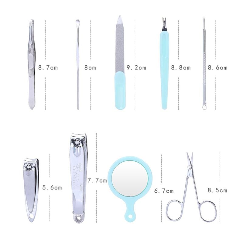 [NHẬP KHẨU][Set 9 Món] Bộ Kiềm Cắt Móng Tay Hộp Hình Quả Táo Lameila F0130