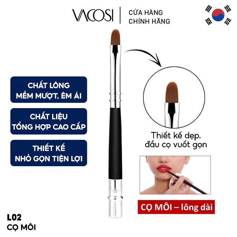 Cọ Môi Vacosi Lip Pro Brush - L02 – THẾ GIỚI SKINFOOD