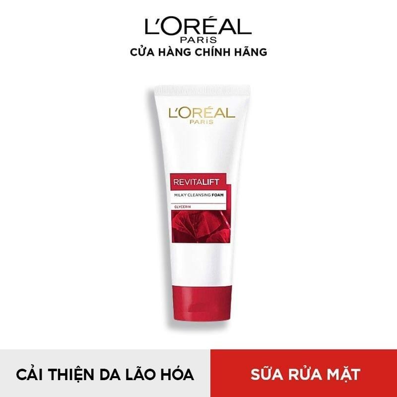 Sữa Rửa Mặt L'oreal Làm Sạch, Căng Mịn Da Revitalift Cleansing Foam 100ml