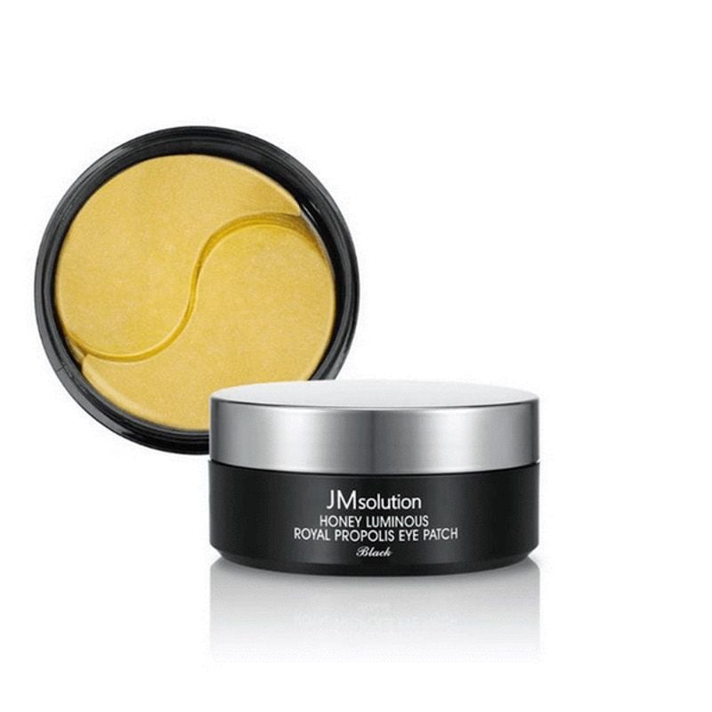 Mặt Nạ Mắt Cấp Ẩm, Hỗ Trợ Mờ Thâm, Chiết Xuất Từ Mật Ong JMsolution Honey Luminous Royal Propolis Eye Patch Black 90g