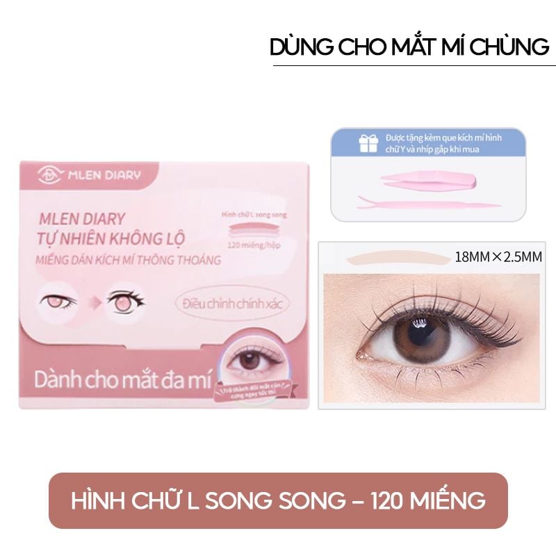 Miếng Dán Kích Mí, Phù Hợp Với Nhiều Dáng Mắt Mlen Diary
