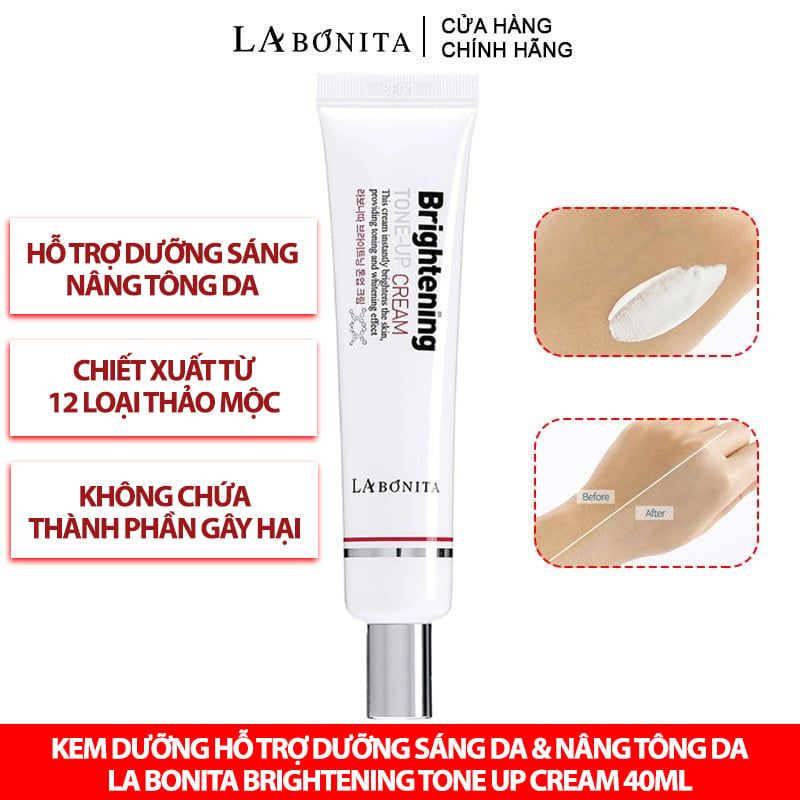 Kem Dưỡng Hỗ Trợ Dưỡng Sáng Da & Nâng Tông Da La Bonita Brightening Tone Up Cream 40ml