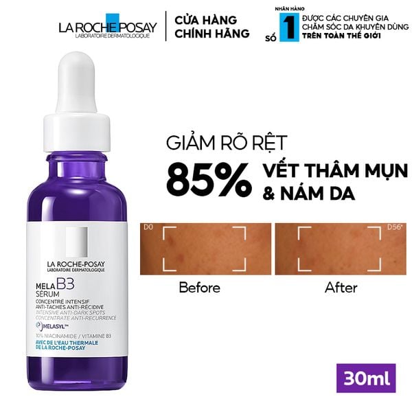  Serum La Roche-Posay Hỗ Trợ Dưỡng Sáng, Giảm Thâm Nám La Roche-Posay Mela B3 Serum 30ml 