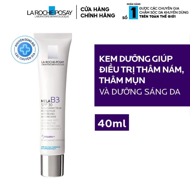Kem Dưỡng La Roche-Posay Hỗ Trợ Làm Trắng Da, Giảm Thâm Nám Mela B3 Cream 40ml