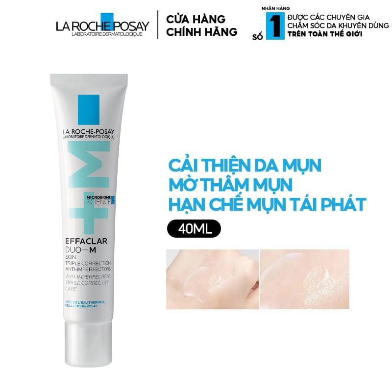 Kem Dưỡng Giúp Cải Thiện Mụn, Mờ Vết Thâm La Roche-Posay Effaclar Duo+M