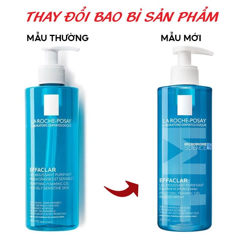 Sữa Rửa Mặt La Roche-Posay Dạng Gel Cho Da Dầu Mụn Effaclar Purifying Foaming Gel For Oily Sensitive Skin