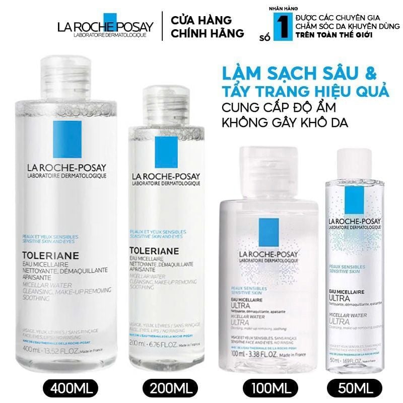 Nước Tẩy Trang La Roche-Posay Dành Cho Da Nhạy Cảm Micellar Water Ultra Sensitive Skin