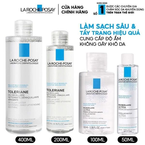 Nước Tẩy Trang Dành Cho Da Nhạy Cảm La Roche-Posay Micellar Water Ultra Sensitive Skin