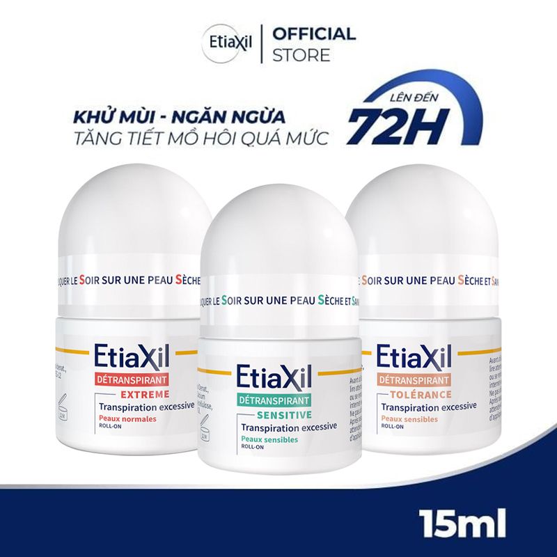 Lăn Khử Mùi, Giảm Mồ Hôi Etiaxil Detranspirant 15ml (Che tên sản phẩm khi giao hàng)