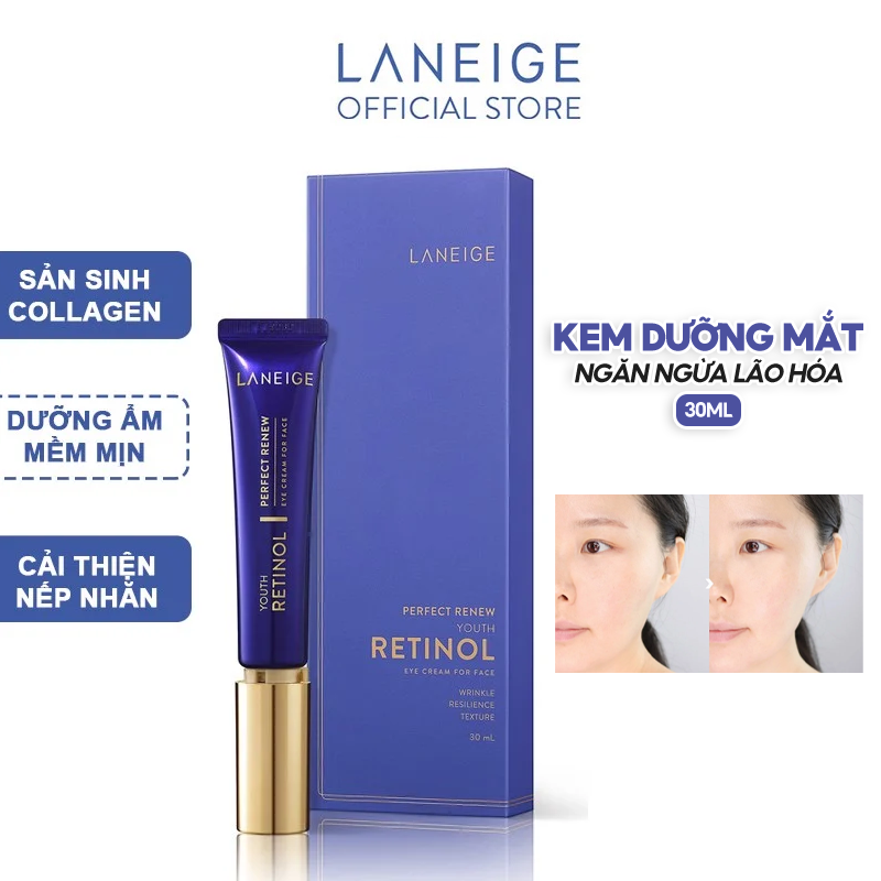 Kem Dưỡng Mắt Laneige Perfect Renew Youth Retinol Eye Cream For Face – THẾ  GIỚI SKINFOOD