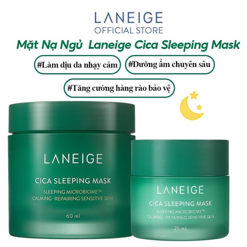 Mặt Nạ Ngủ Dưỡng Ẩm Tăng Cường Hàng Rào Bảo Vệ Da Laneige Cica Sleeping Mask