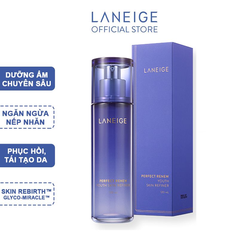 Nước Hoa Hồng Giúp Da Mềm Mịn, Săn Chắc Laneige Perfect Renew Youth Skin Refiner 120ml