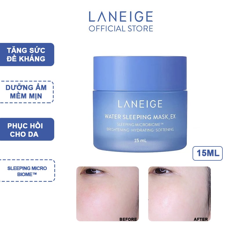 Mặt Nạ Ngủ Dưỡng Ẩm Laneige Water Sleeping Mask EX 15ml – THẾ GIỚI SKINFOOD