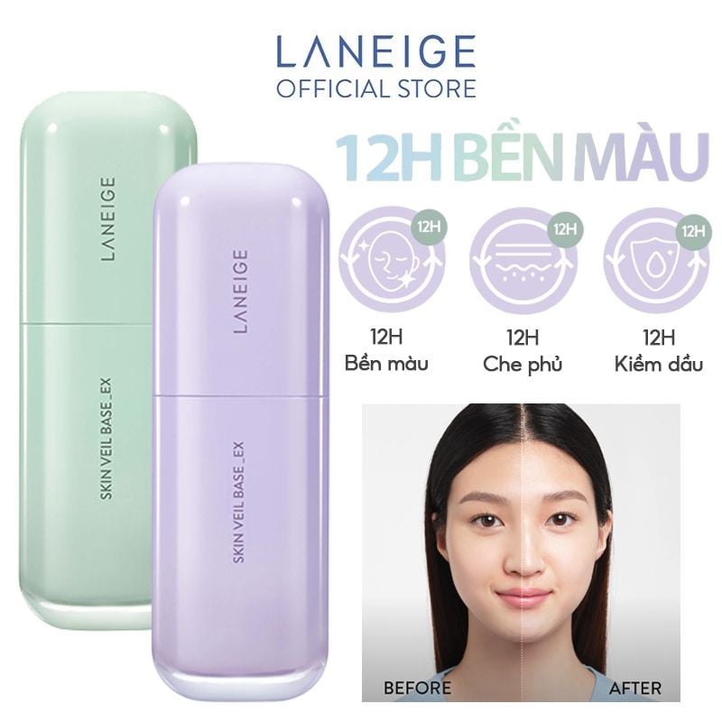 Kem Lót Trang Điểm Dưỡng Ẩm, Nâng Tông Laneige Skin Veil Base EX 30ml