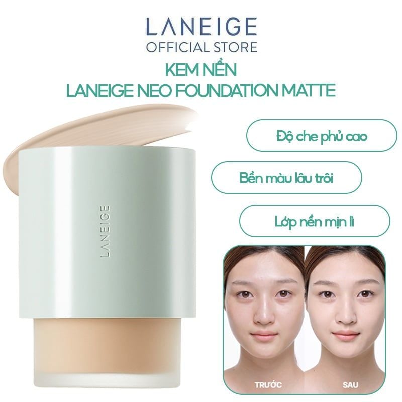 Kem Nền Mịn Lì, Che Phủ Cao 48H Laneige Neo Foundation Matte 30ml