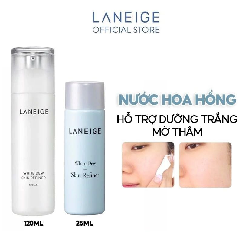Nước Hoa Hồng Laneige Hỗ Trợ Dưỡng Sáng Da Cao Cấp White Dew Skin Refiner
