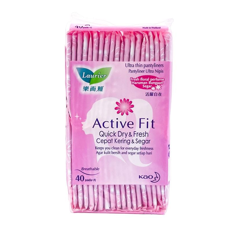 Băng Vệ Sinh Hằng Ngày Hương Thơm Laurier Active Fit Quick Dry & Fresh (Che tên sản phẩm khi giao hàng)