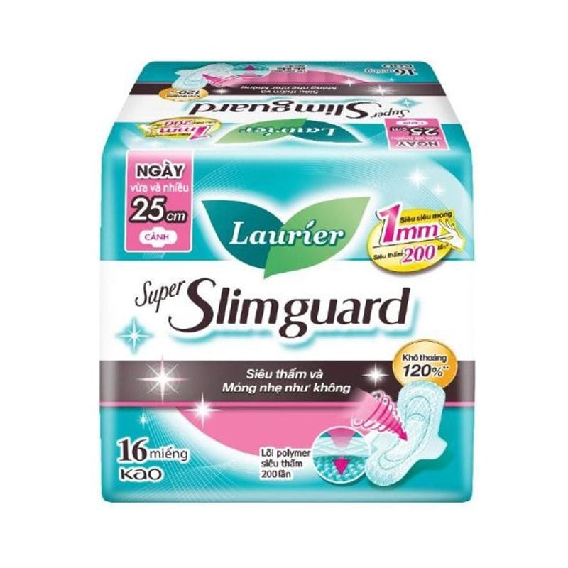 Băng Vệ Sinh Siêu Mỏng Bảo Vệ Lauríer Super Slimguard 25cm (Che tên sản phẩm khi giao hàng)