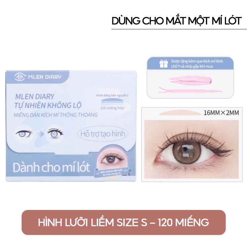 Miếng Dán Kích Mí, Phù Hợp Với Nhiều Dáng Mắt Mlen Diary
